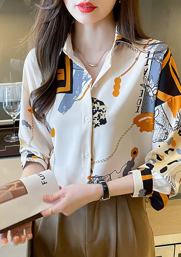 white chiffon shirt