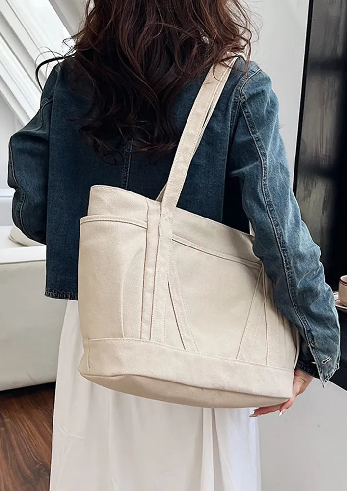 OFF-WHITE COMMUTER CANVAS TOTE BAG