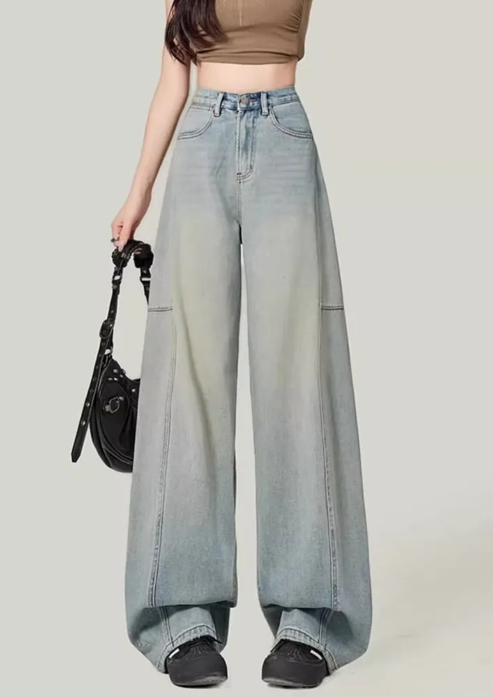 High Light Blue Heavy Wash Jeans