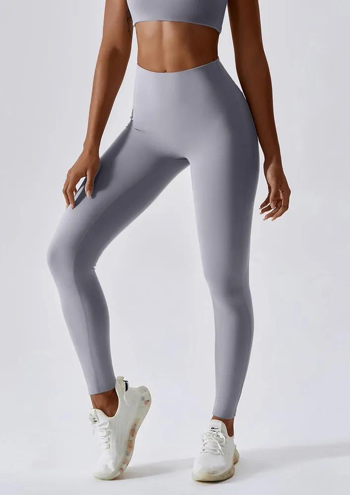 PURPLE HIGH-WAIST QUICK-DRY SPORTS LEGGING