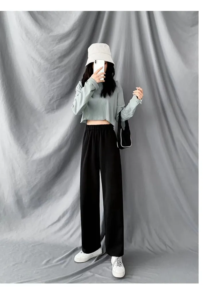 Black Straight Fit Pants