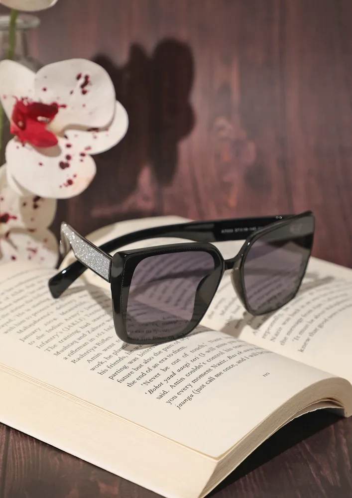 SQUARE BLACK-GREY WAYFARER SUNGLASSES