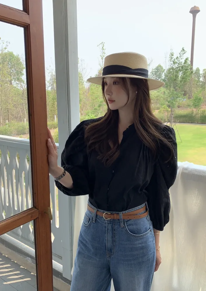 Black Free Size Full Sleeve Shirt