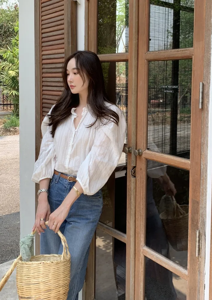 White Free Size Full Sleeve Shirt