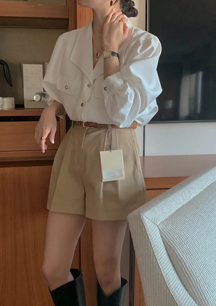White Collared Button-down Fs Blouse