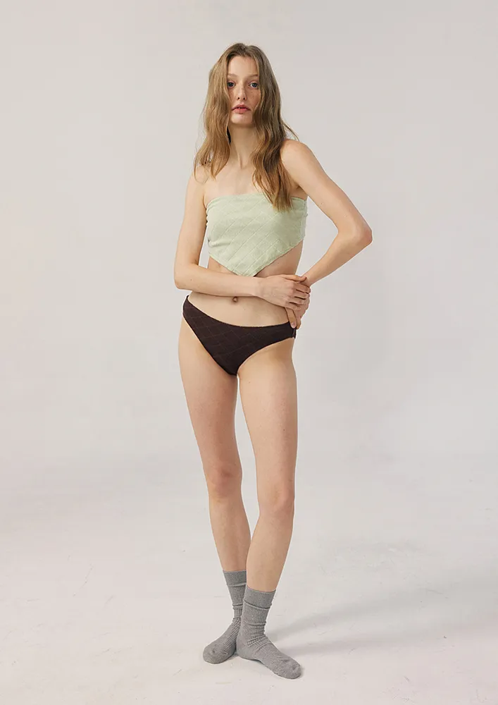 CONTRAST BIKINI TOP & BOTTOMS SET
