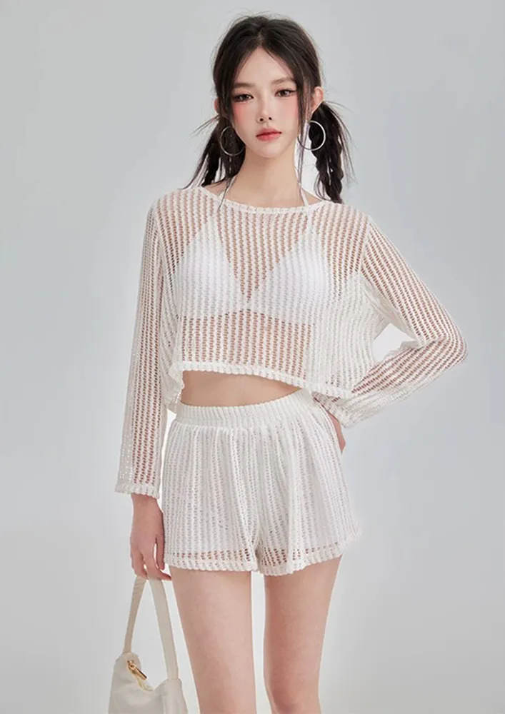 White Transparent 3-pack Swimwear Set
