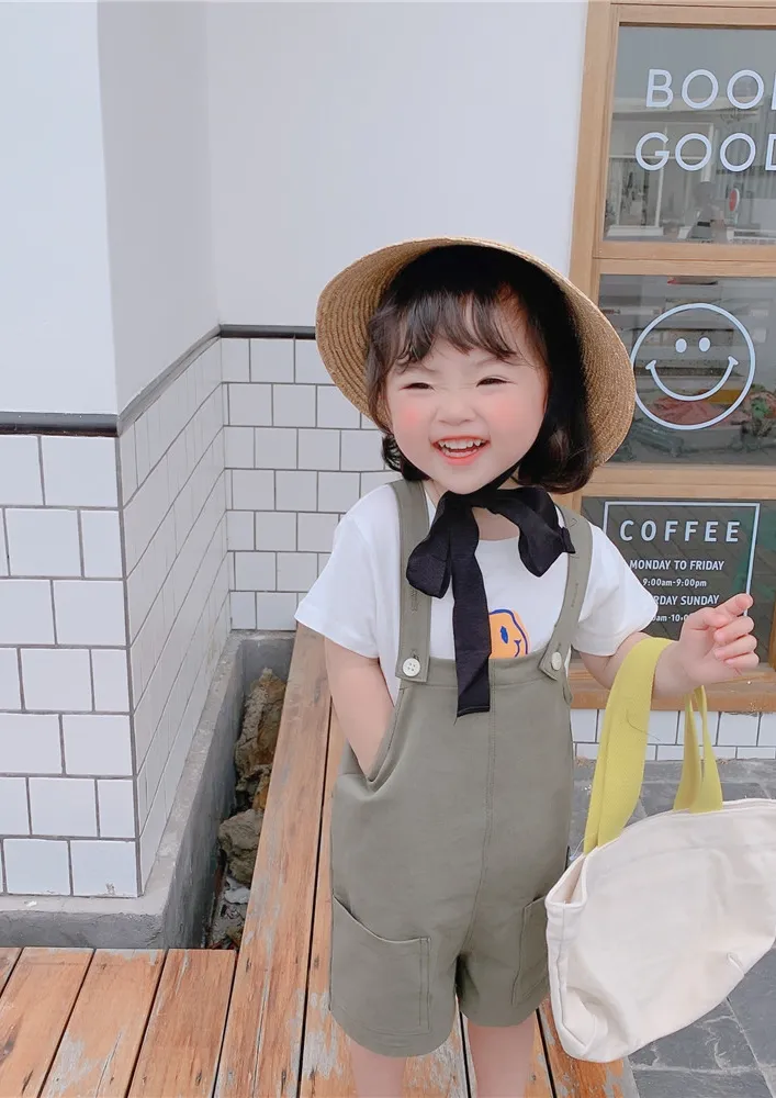 Girls Strappy Dungaree