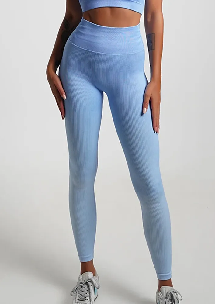 Light Blue Ombre Sports Tights