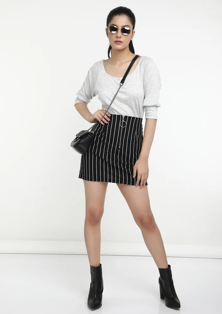 LIL TOO RELAXED GREY TUNIC T-SHIRT