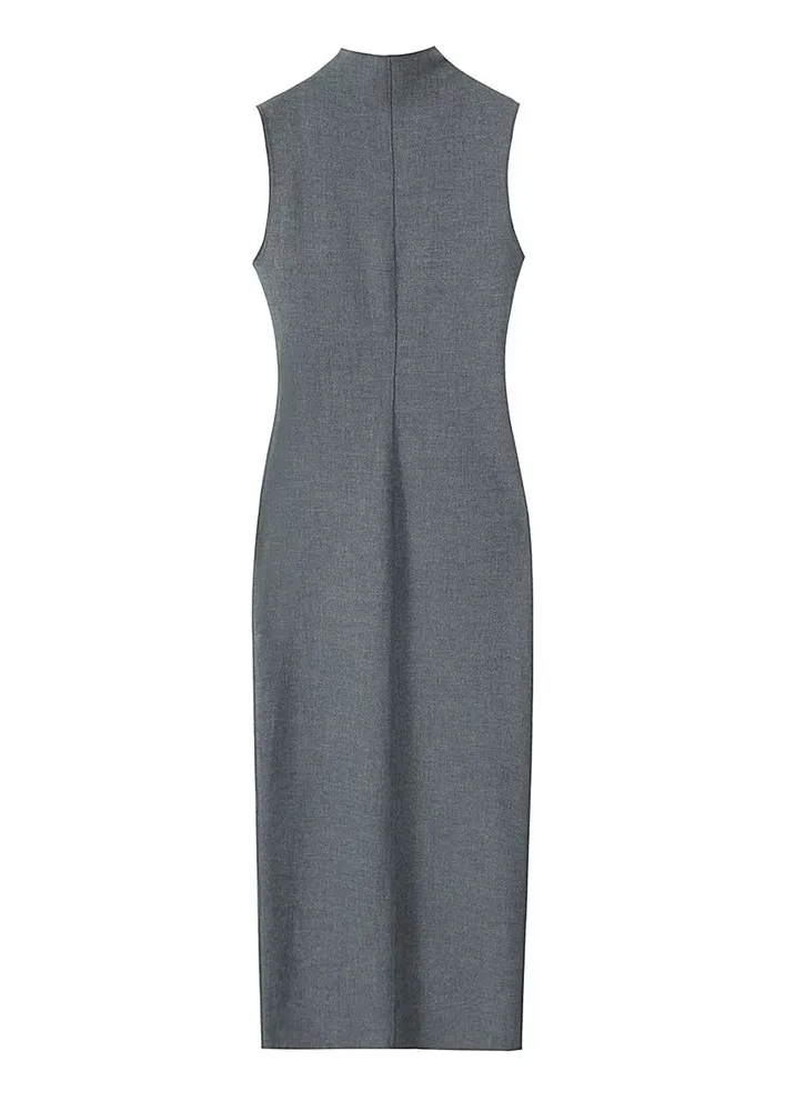 MOCK NECK SHEATH DRESS