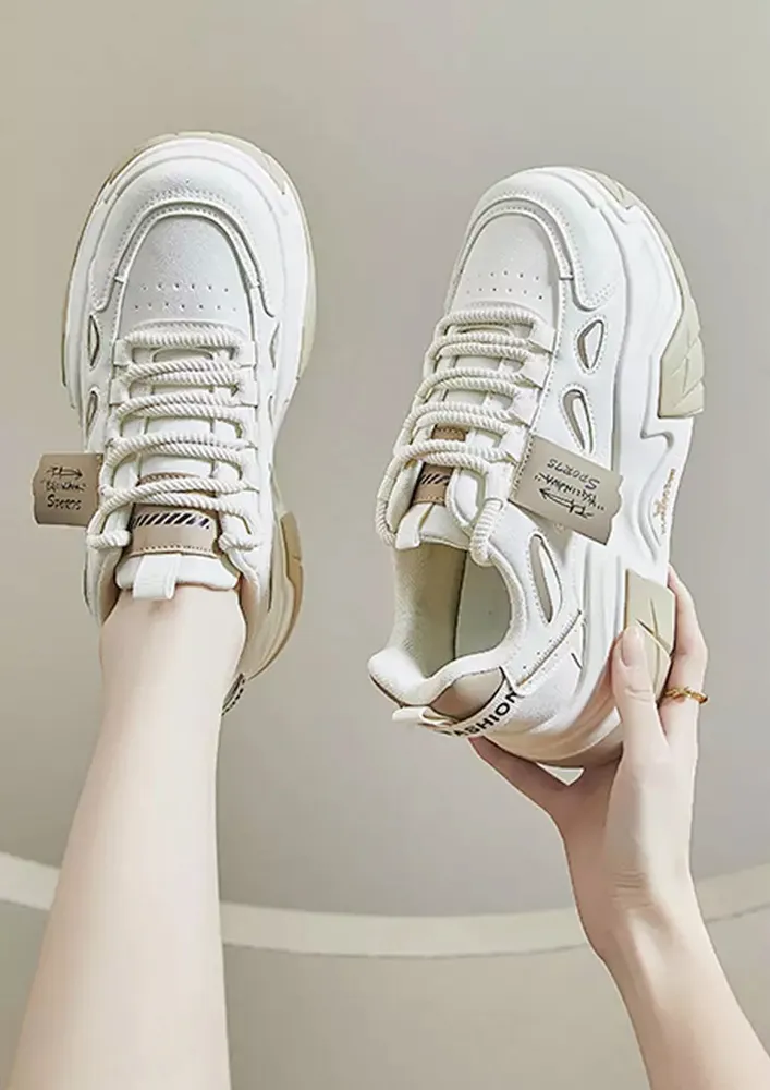 KHAKI COLOURBLOCK CHUNKY SNEAKERS