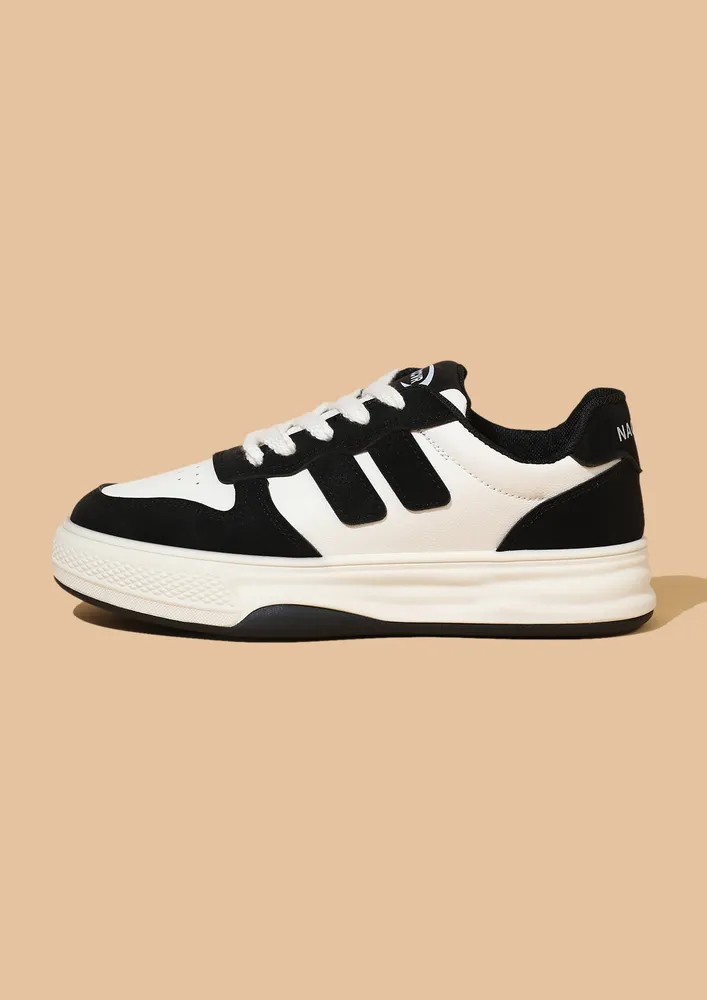 COLOURBLOCK WHITE-BLACK TRAINERS