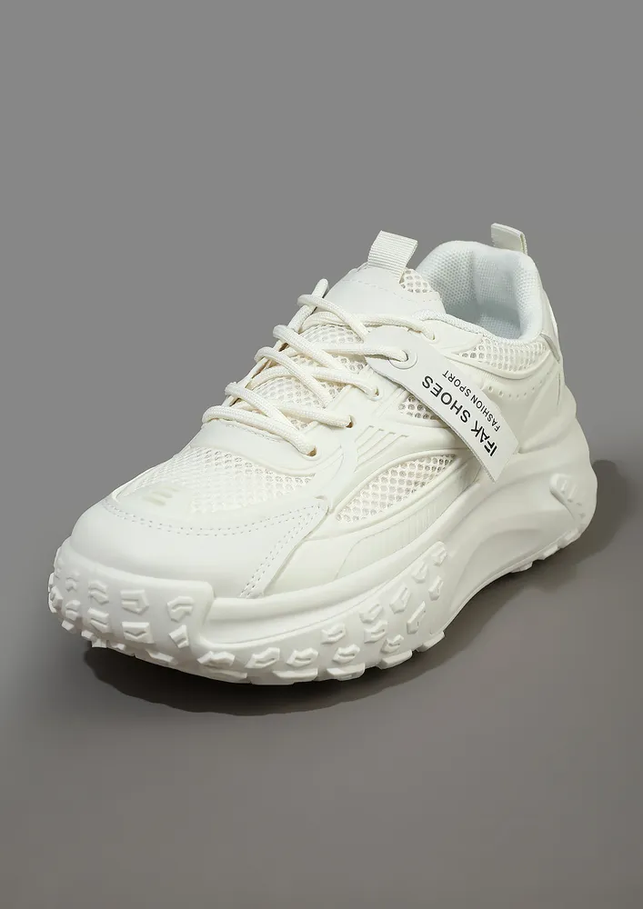 LACE-UP CHUNKY RUNNING TRAINERS