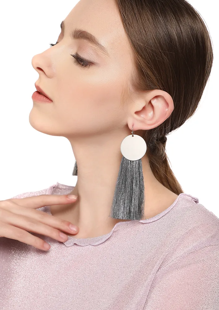 GOSS BABE SAY MY NAME GREY EARRINGS