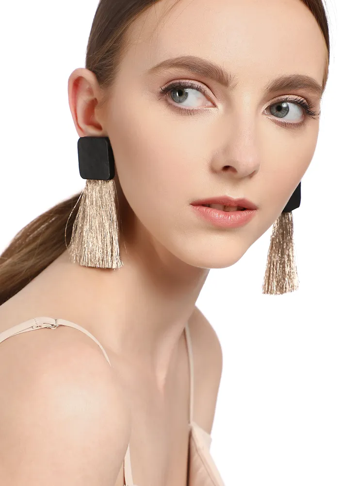 GOSS BABE DOUBLE DUTY BLACK EARRINGS