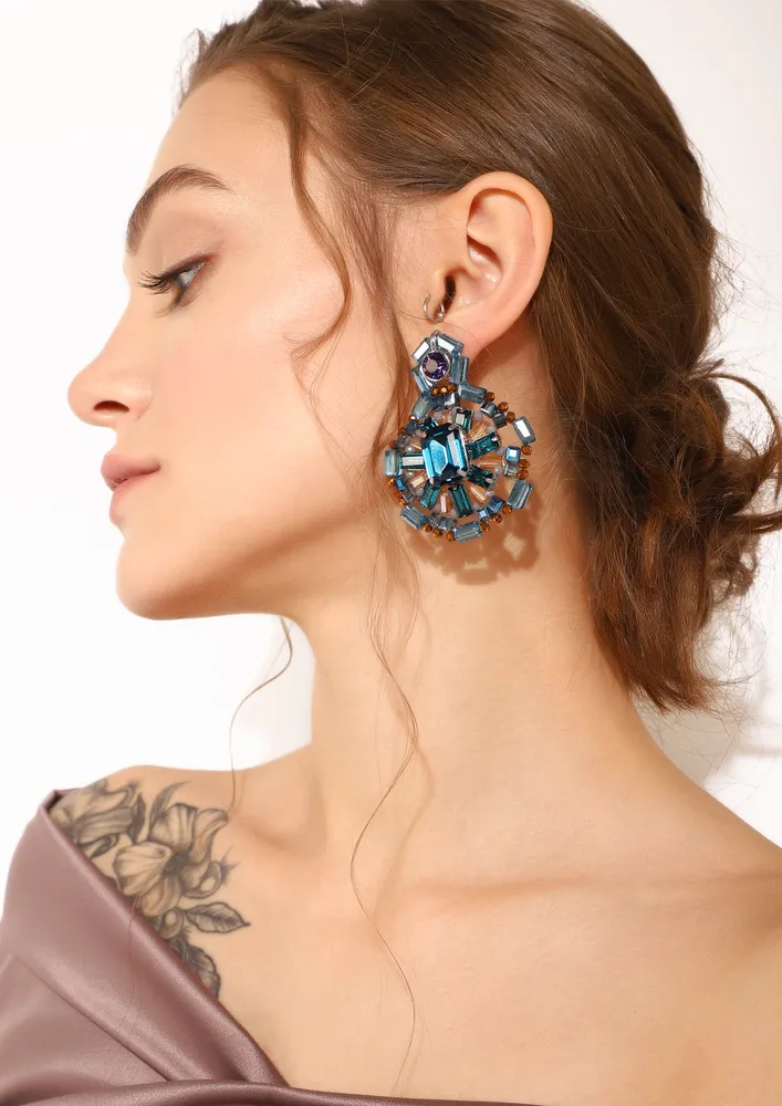 GOSS BABE DELICATE DARLING BLUE EARRINGS