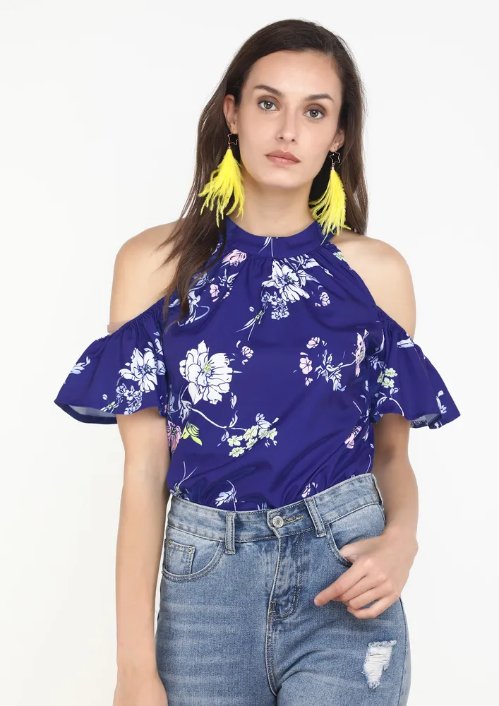 FLORAL COMPOSITIONS BLUE TOP