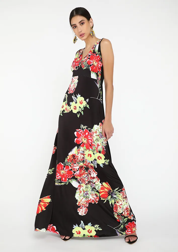 TOTAL SUMMER VIBES FLORAL PRINT DRESS