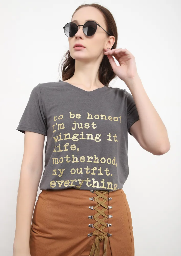 GRAPH-IT OFF GREY T-SHIRT