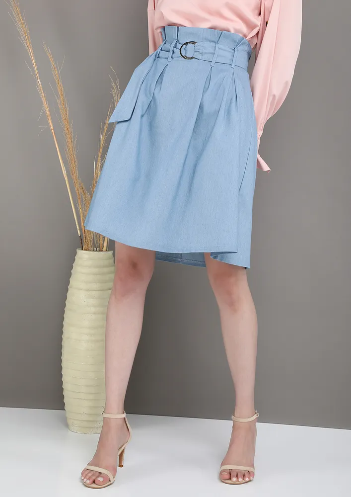 WATERFALL LIGHT BLUE SKIRT
