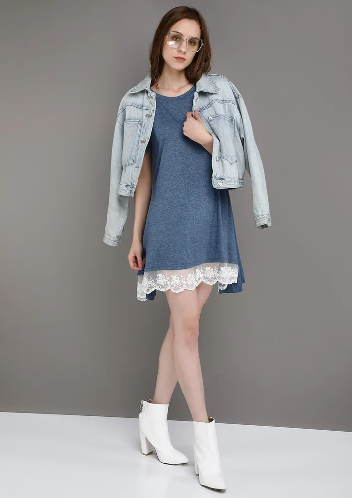 LET IT LOOSE BLUE TUNIC TOP