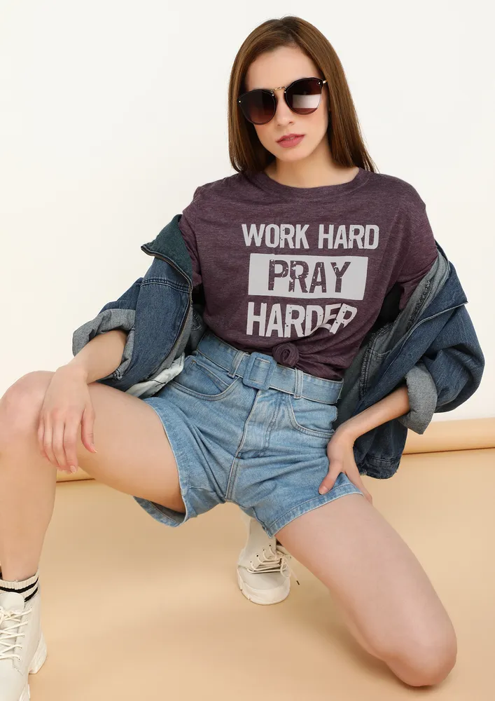 WORK PLAY LIFE PURPLE T-SHIRT