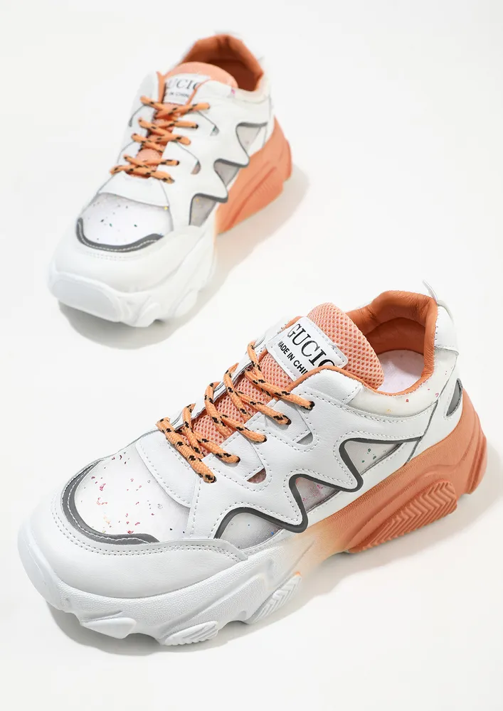 LAID ON THE COLOUR TRAILS ORANGE TRAINER