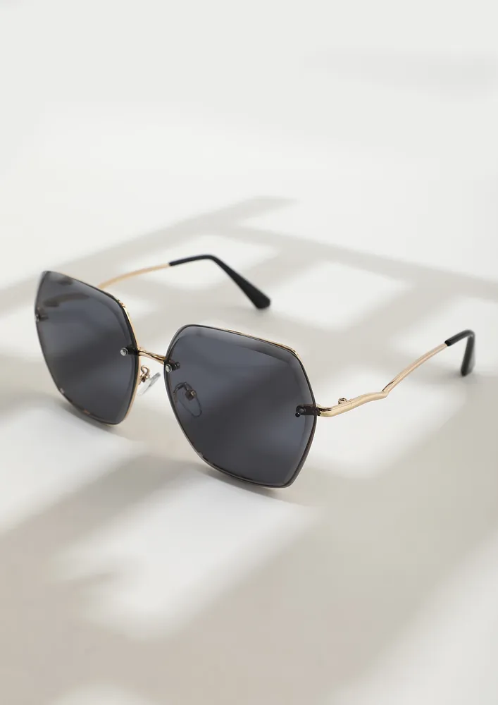 CATCHING MY BREATH GOLD GREY WAYFARERS