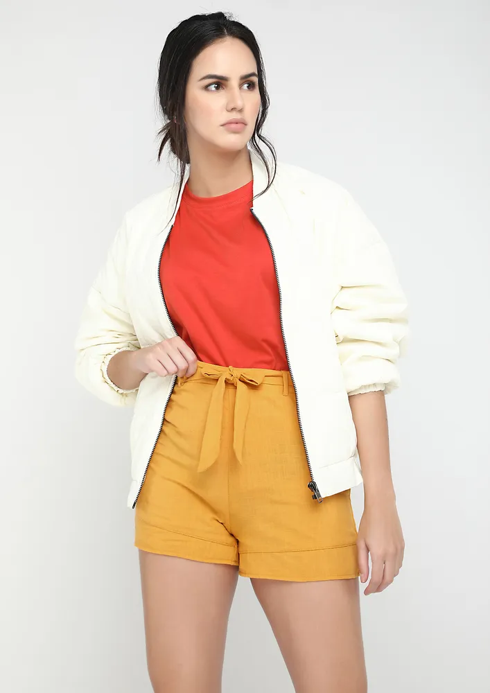 CAN DO EVERYTHING YELLOW SHORTS