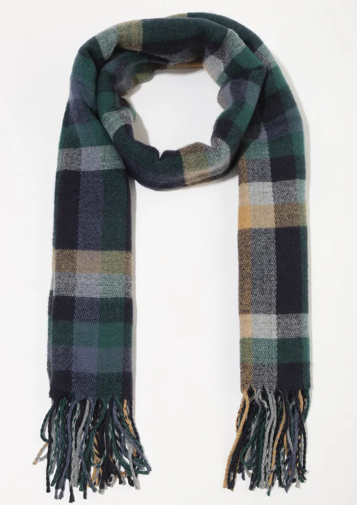 CONTEMPORARY DARK GREEN SCARF