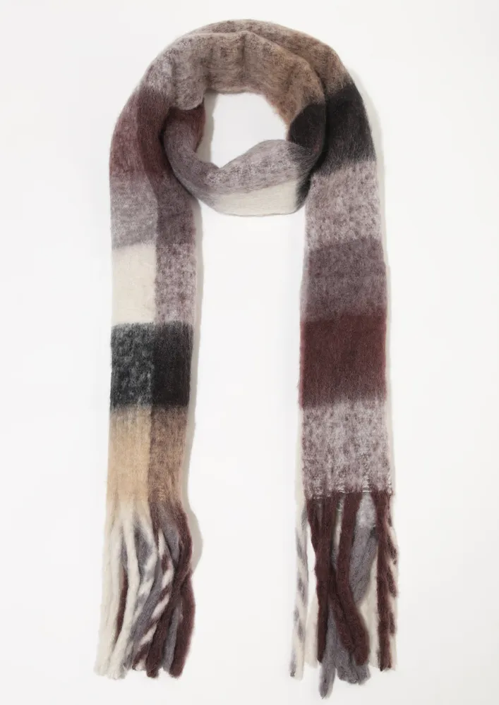 CRAFTED FOR YOU COFFEE GREY SCARF