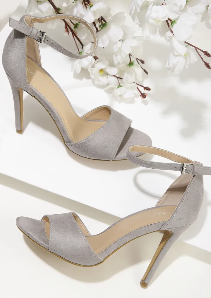 I'M OVER YOU GREY PUMPS