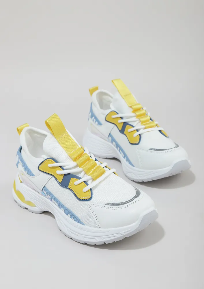 GONE WITH FUNKY YELLOW TRAINERS