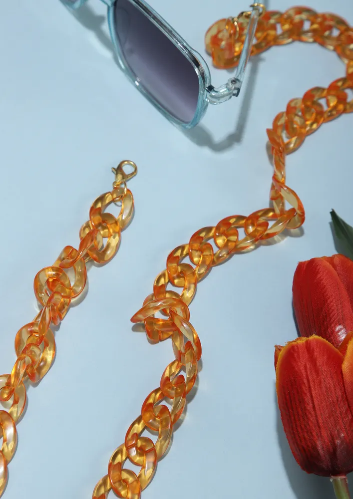 GOES WITH EVERYTHING DARK ORANGE CHAIN