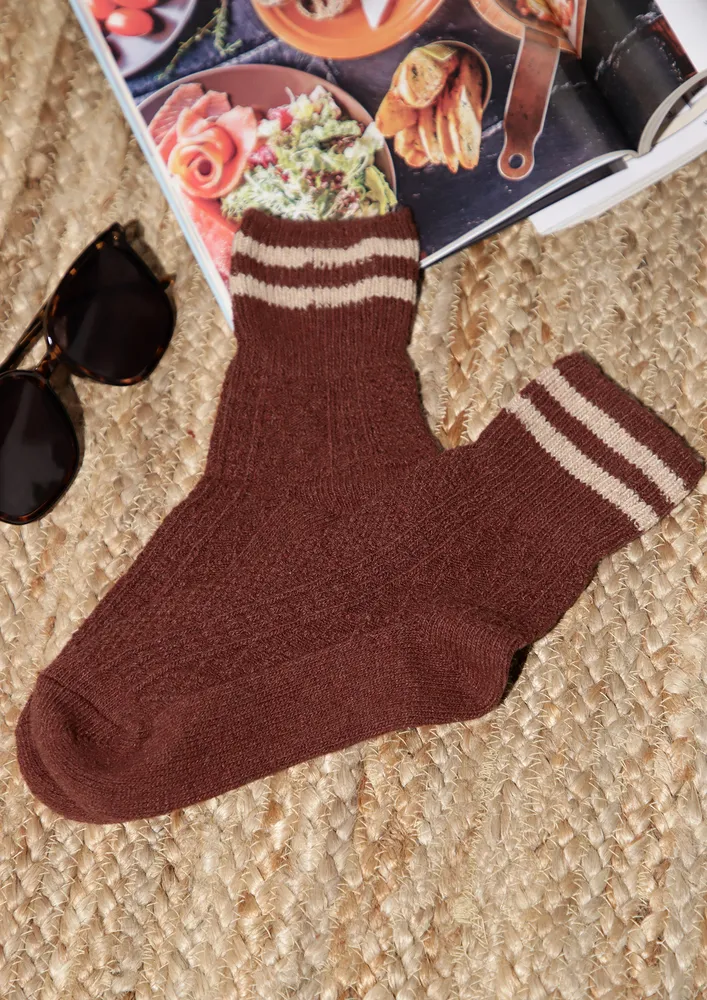 RINGER MOOD MAROON SOCKS