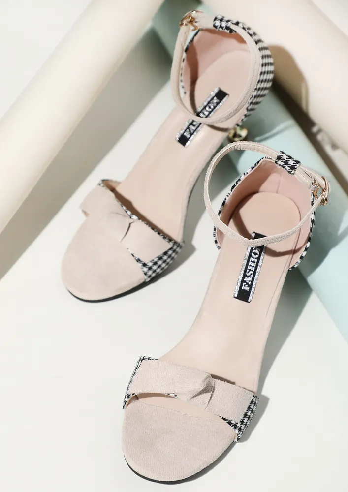 GRACE AND BEAUTY BEIGE SANDALS