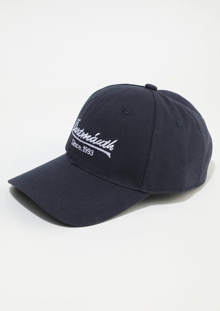 BLUE COTTON EMBOIDERED MOTIF CAP