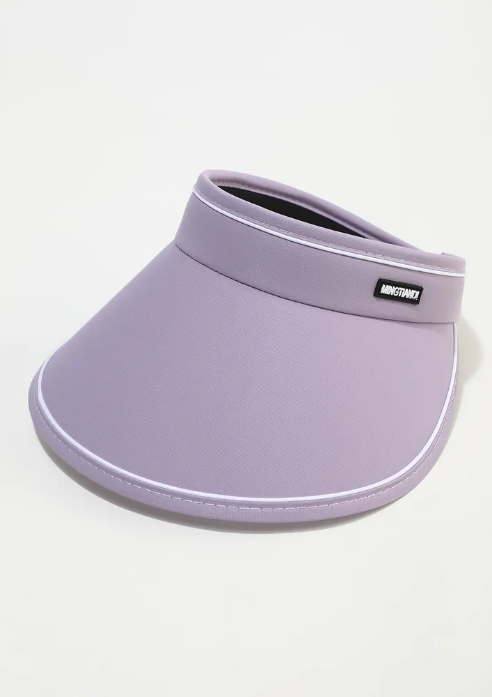 CONTRAST STRIPE PURPLE SUNVISOR