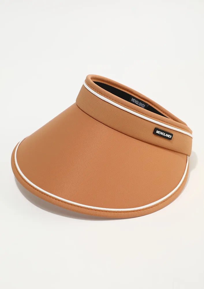 CONTRAST STRIPE ORANGE SUNVISOR