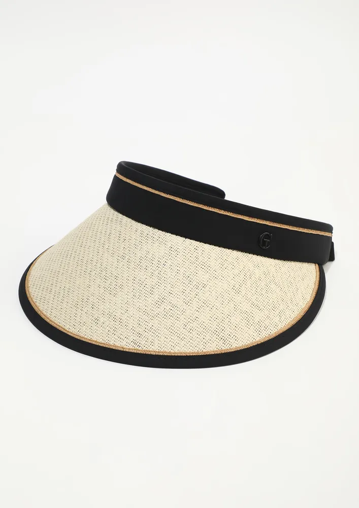 CONTRAST BAND BEIGE SUNVISOR