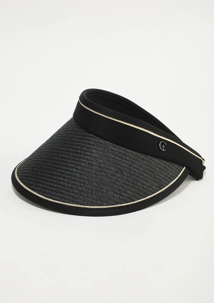 CONTRAST BAND BLACK SUNVISOR