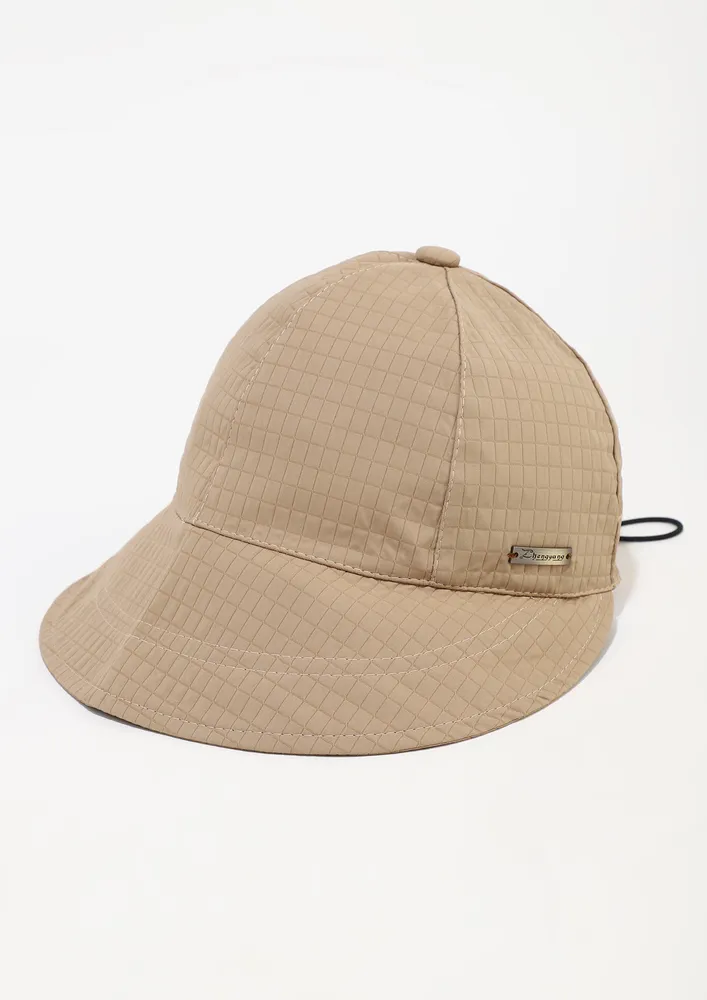 Textured Beige Regular Cap