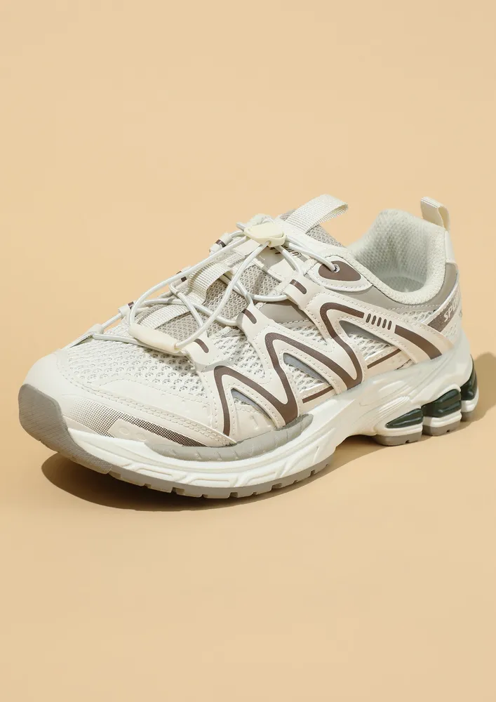 CORD STOPPER LACE-UP SNEAKERS