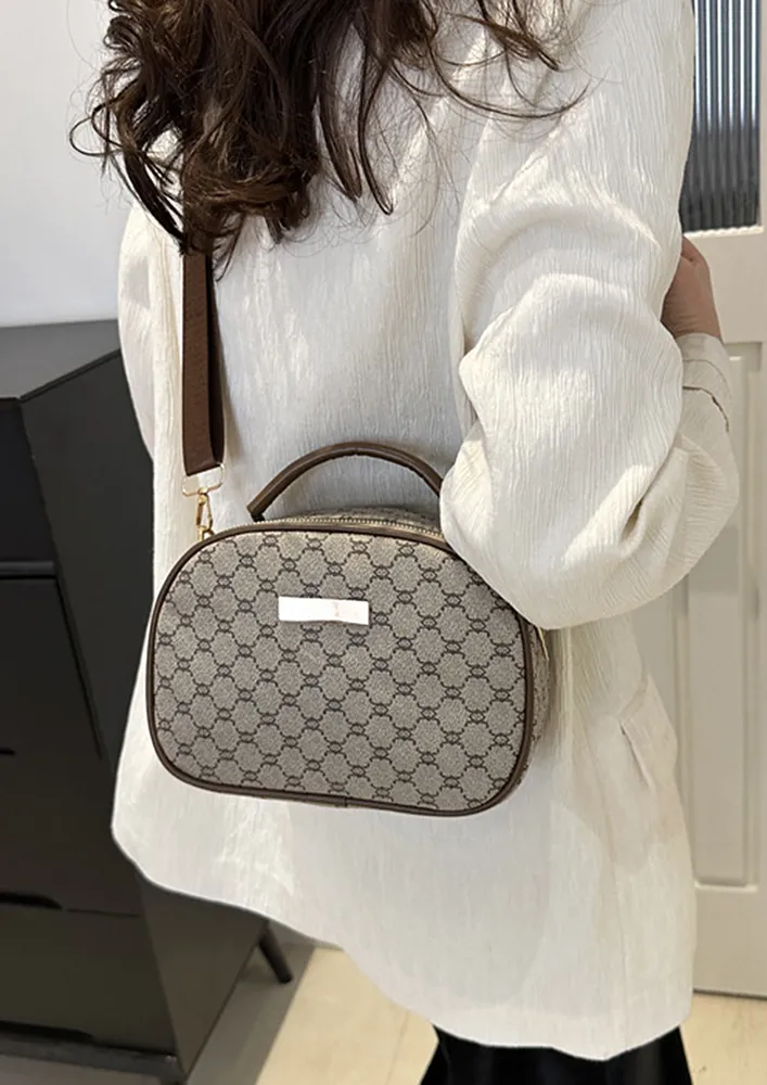 MONOGRAM PATTERN SLING BAG