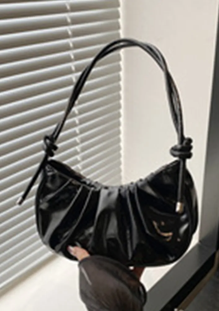 ADJUSTABLE STRAP GATHERED DETAIL SHOULDER BAG