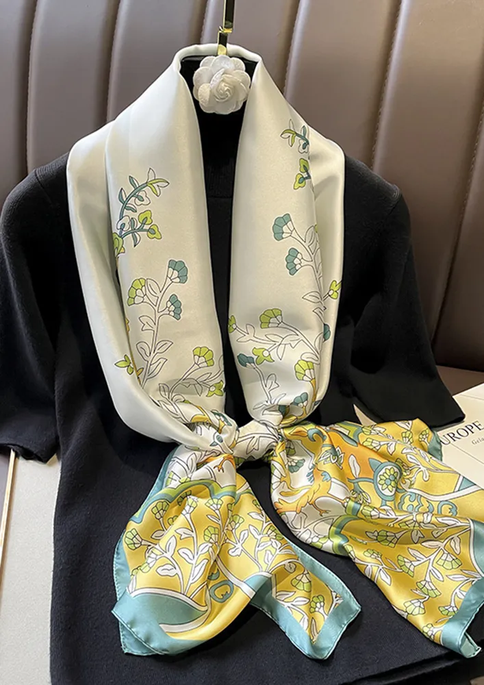 PASTEL PARADISE YELLOW SCARF