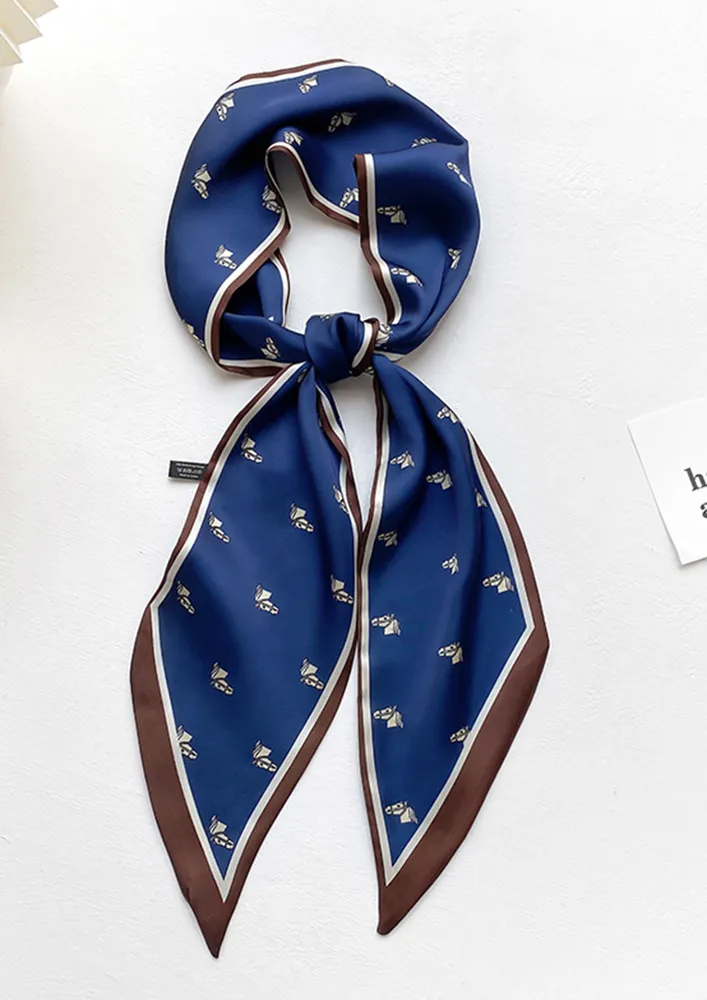 DAINTY PRINTS NAVY SCARF