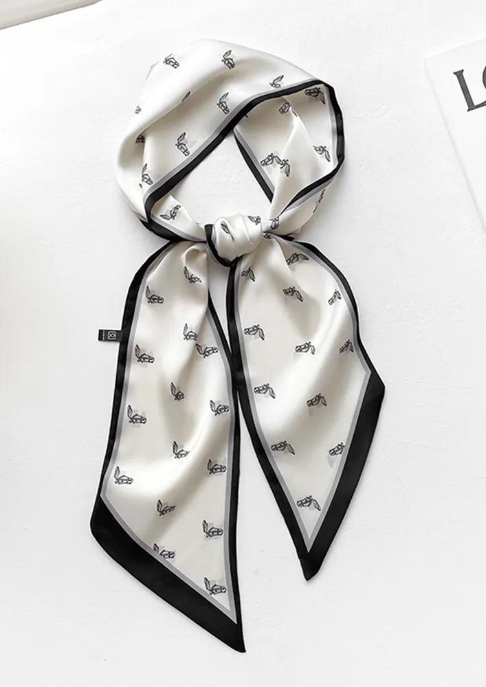 DAINTY PRINTS WHITE SCARF