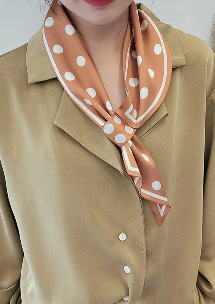 POLKA DOT PLAY ORANGE SCARF